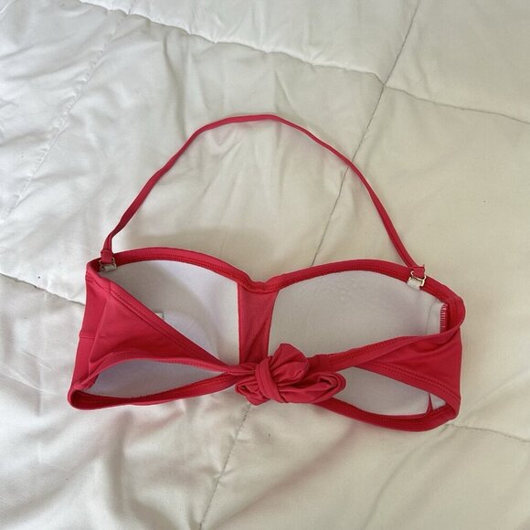 Tommy Bahama Womens XS Bandeau Bikini Top Halter Strap Pink Padded Summer Beach - Picture 2 of 7